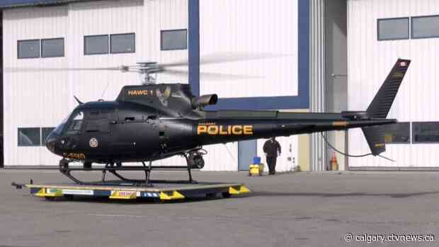 First of 2 new Calgary police helicopters unveiled