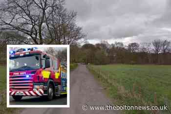 Firefighters tackle car fire in Astley Bridge back road