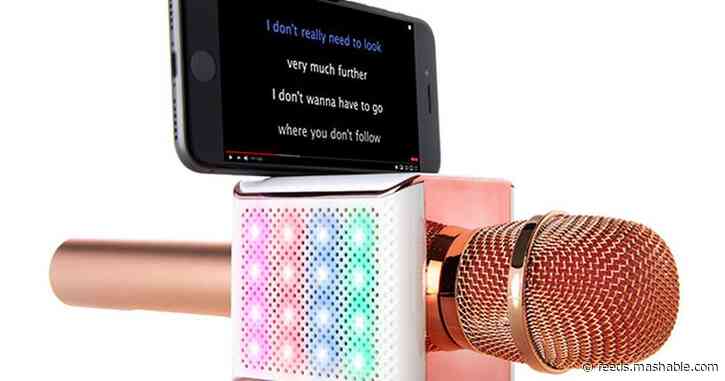 Sing your heart out with a Bluetooth karaoke mic on sale