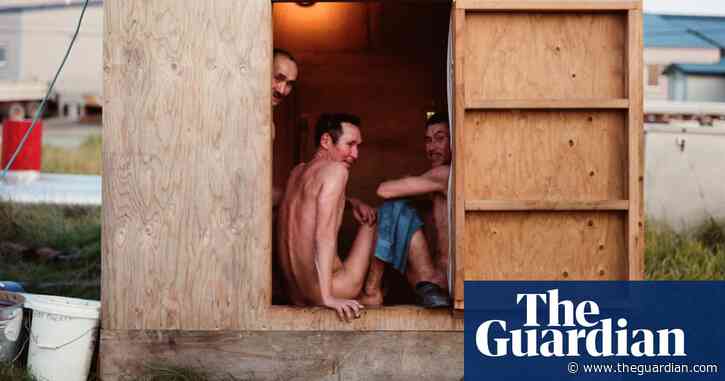 Brian Adams' best photograph: three men in an Inuit steam house