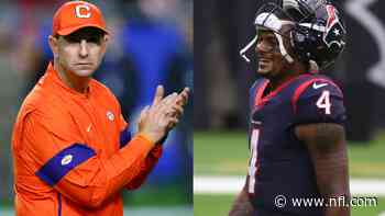 Clemson coach Dabo Swinney asked about joining Deshaun Watson in Houston: 'Next question' - NFL.com