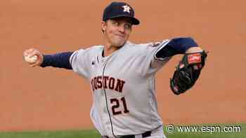 Houston Astros' Zack Greinke 'ailing some' with soreness in arm - ESPN