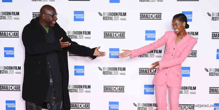 Letitia Wright Wears A Pink Pantsuit For 'Mangrove' Premiere in London