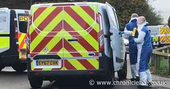 First footage from the scene as forensics carry out investigations in Birtley