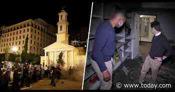 A look at damage inside historic St. John's Church, which burned during protests
