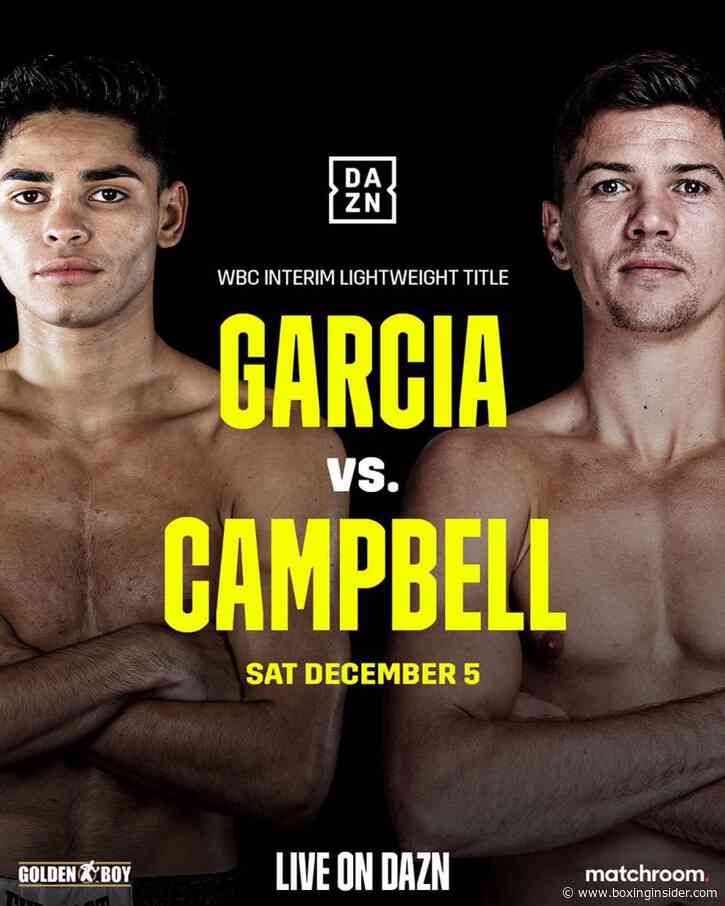 Ryan Garcia vs Luke Campbell Officially Taking Place December 5th