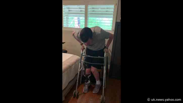 Man Stands Up From Wheelchair For First Time After Breaking Neck Playing Rugby