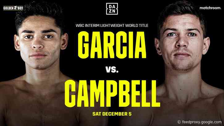 Ryan Garcia and Luke Cambell set for December 5 for WBC interim 135-lb title