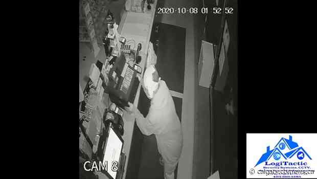 3 days, 2 crimes, 1 unlucky store: Almost-identical Calgary burglaries caught on camera