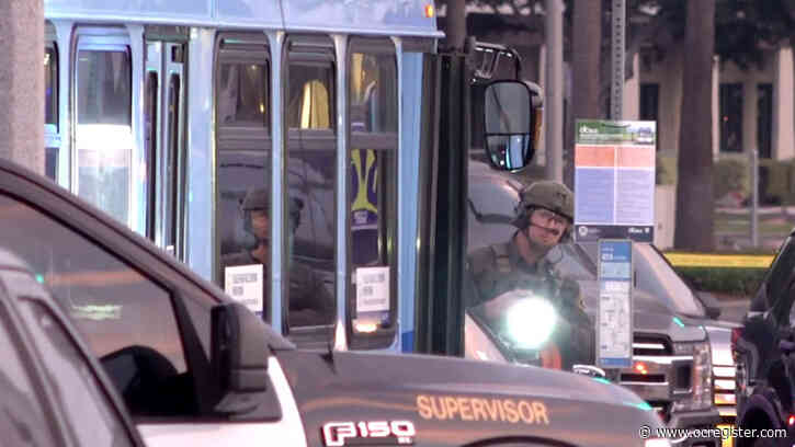 Man arrested after standoff in OCTA bus in Anaheim
