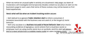 Yelp rolls out new tactic to warn consumers about businesses accused of 'overtly racist actions'