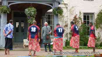 Fijian soldiers perform for Charles marking 50th anniversary of independence