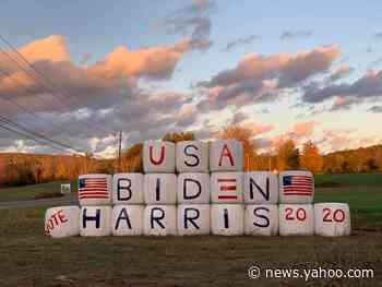 Biden-Harris hay bale display in Massachusetts set on fire 24 hours after it was finished