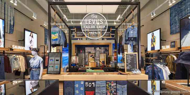 Take a look inside one of Levi's new futuristic stores, offering an 'endless aisle' experience and a tailor shop where customers can customize clothes