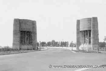 The entrance to the North Circular viaduct in London