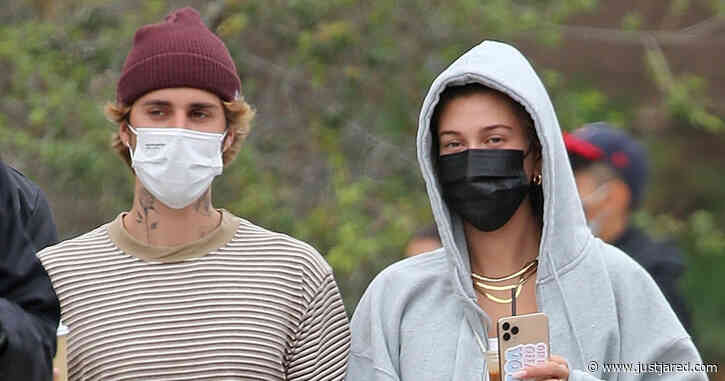 Justin & Hailey Bieber Head Out on Lunch Date in Santa Barbara