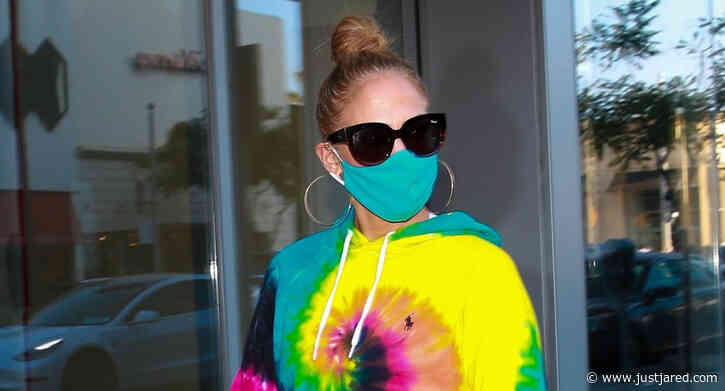 Jennifer Lopez Rocks Tie-Dye While Shopping in Beverly Hills