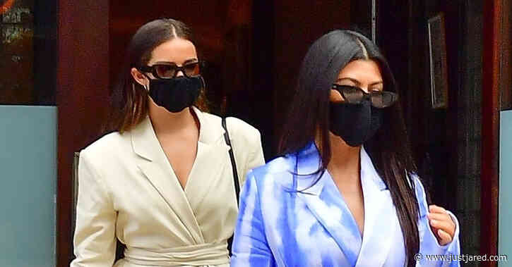 Kourtney Kardashian & Addison Rae Wear Cute Outfits While Shopping in NYC