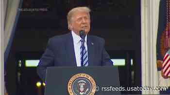Trump delivers remarks to the public at White House