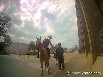 A Black man is suing a Texas city for $1 million after he was tied to police on horseback during an arrest