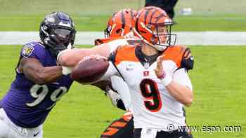 Ravens defense make Bengals' Joe Burrow look like rookie