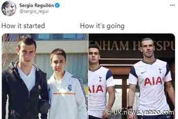 Sergio Reguilon delights Tottenham fans with Gareth Bale &#39;how it started, how it&#39;s going&#39; meme