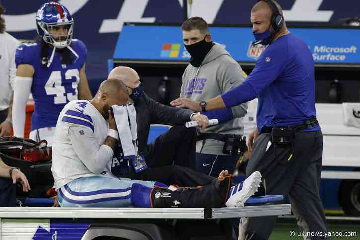 Prescott injured as Cowboys rally for 37-34 win over Giants