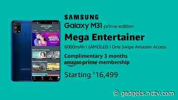 Samsung Galaxy M31 Prime Price in India Revealed via Amazon, Launching Soon