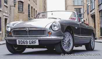 This classic British MGB is paired with a modern electric powertrain