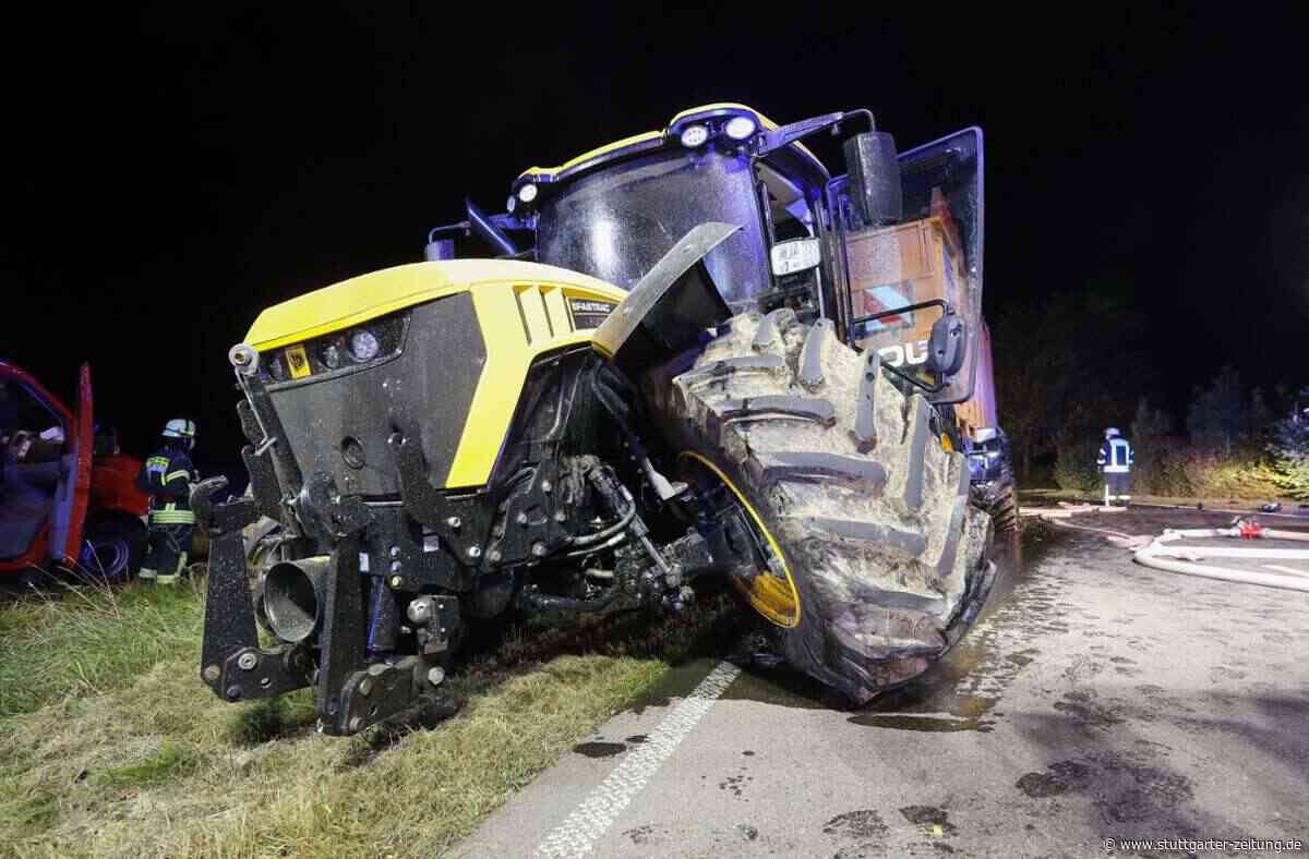 Unfall bei Riedlingen - 25-Jährige stirbt bei Frontalzusammenstoß mit Traktor - Stuttgarter Zeitung