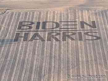 Farmer Cultivates A Following After Carving  Biden-Harris Message Into His Soybean Field