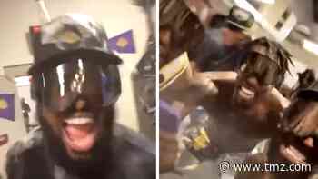 LeBron James Doused in Booze In Crazy Locker Room Party, FaceTimes Mom