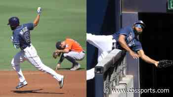 Rays' Manny Margot makes Astros pay for ALCS error ... then follows it with unreal over-the-wall catch