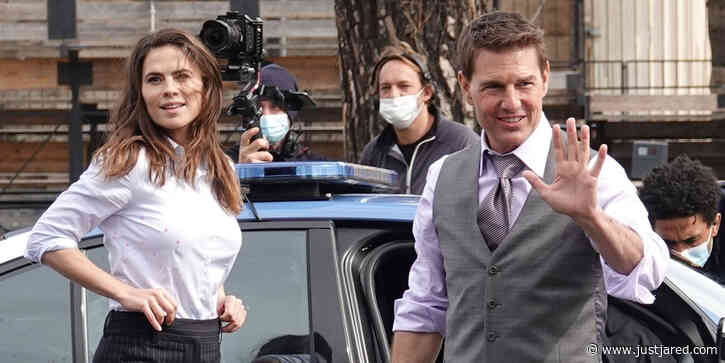 Tom Cruise Runs Over Cars While Filming A Shoot Out Scene With Hayley Atwell For 'Mission Impossible 7'