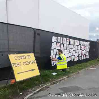Coronavirus test centre in Farnworth improved by children's artwork
