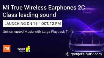Mi True Wireless Earphones 2C with 14.2mm Drivers to Launch on October 15 - Gadgets 360