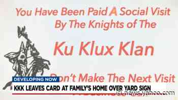 Residents on edge after KKK cards appear in yards with Biden signs in Tennessee