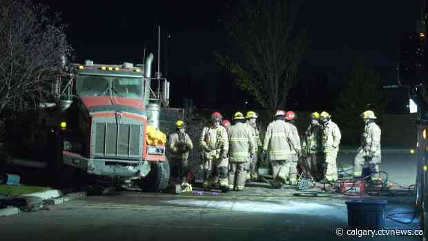 Dump truck involved in two vehicle collision on McKnight Boulevard