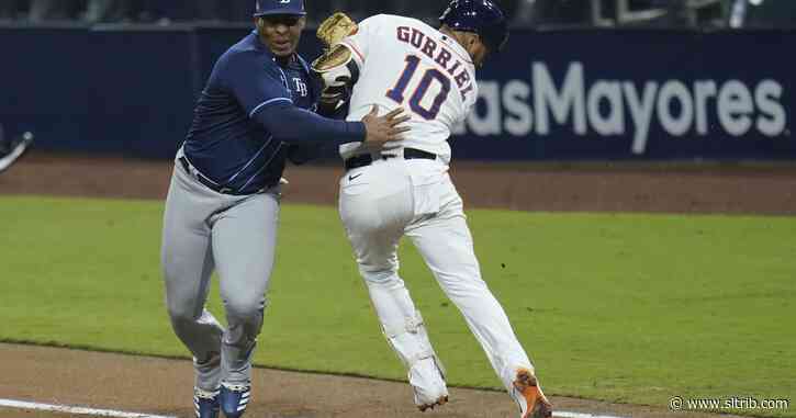 Rays beat Astros 5-2, move within 1 victory of World Series