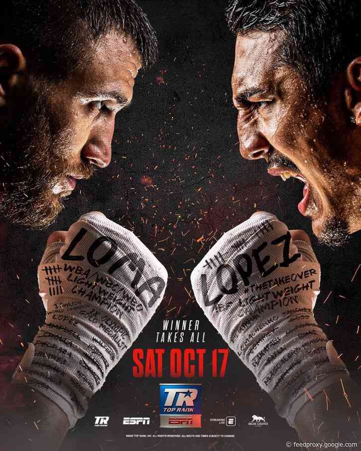 Live Stream: Loma vs Lopez Weigh In at 5 p.m. ET on ESPN2 on Friday