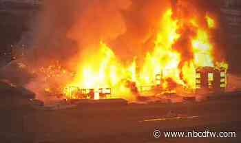 Fire Consumes Apartment Construction Site Near Houston - NBC 5 Dallas-Fort Worth