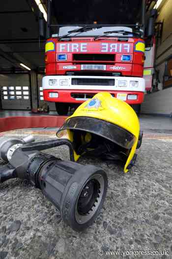 Firefighters tackle shed fire at house in York