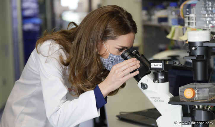 Duchess Kate Middleton Helps Out in a Research Lab