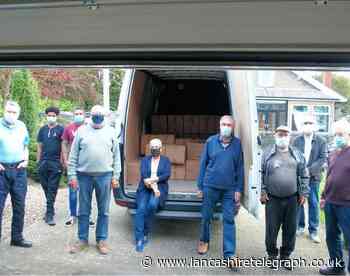 Books donated by Darwen's Rotarians on the way to The Gambia