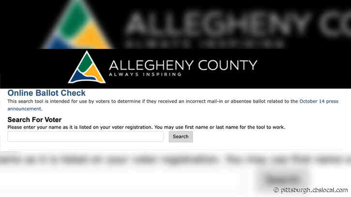 Allegheny County Elections Division Launches Search Tool To Determine If You Received Incorrect Mail-In Ballot