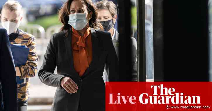Kamala Harris cancels events after flying with two people who tested positive for Covid – live