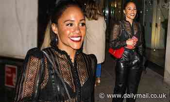 Alex Scott cuts a stylish figure in a SHEER top  as she celebrates her 36th birthday