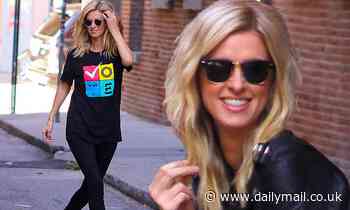 Nicky Hilton helps get out the vote with statement T-shirt