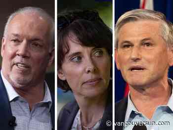 B.C. Election 2020: Leaders' debate gets heated on pandemic, taxes, economy