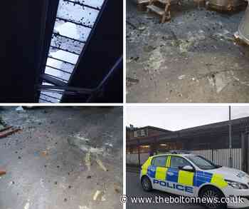 Youths smash roof windows of business on Oakenbottom Road, Breightmet